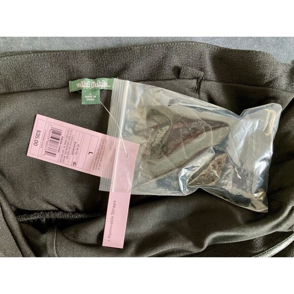 Wild Fable Jumpsuit Women Large Black Removable Strap Adjustable Side Zipper NWT - Picture 2 of 8